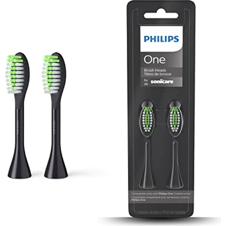 Philips One Bürstenköpfe für die elektrische Zahnbürste, Zweierpack, (Modell: BH1022/06) – Bild 1