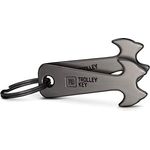 FABACH 2 Black Trolley Key Einkaufswagenlöser - Ersetzt Einkaufswagenchip, Einkaufschip - Schlüsselanhänger aus Metall für Key Organizer und Schlüsselbund - Kein Steckenbleiben im Einkaufswagen