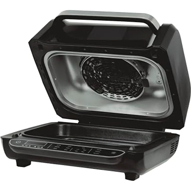 JOCCA Heißluftfritteuse 7L, ölfreie Luftfritteuse mit Touchscreen und 8 Programmen, Silber/Schwarz – Bild 3