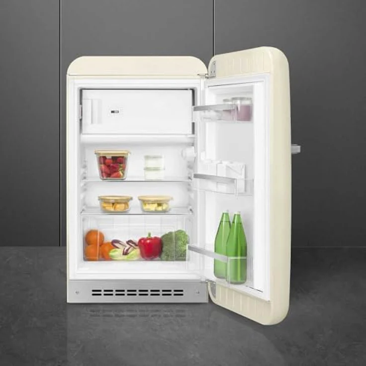 SMEG FAB10RCR6, Stand-Kühlschrank Rechtsanschlag, Creme, 50's Style, 122 l Inhalt, LED Innenbeleuchtung – Bild 7