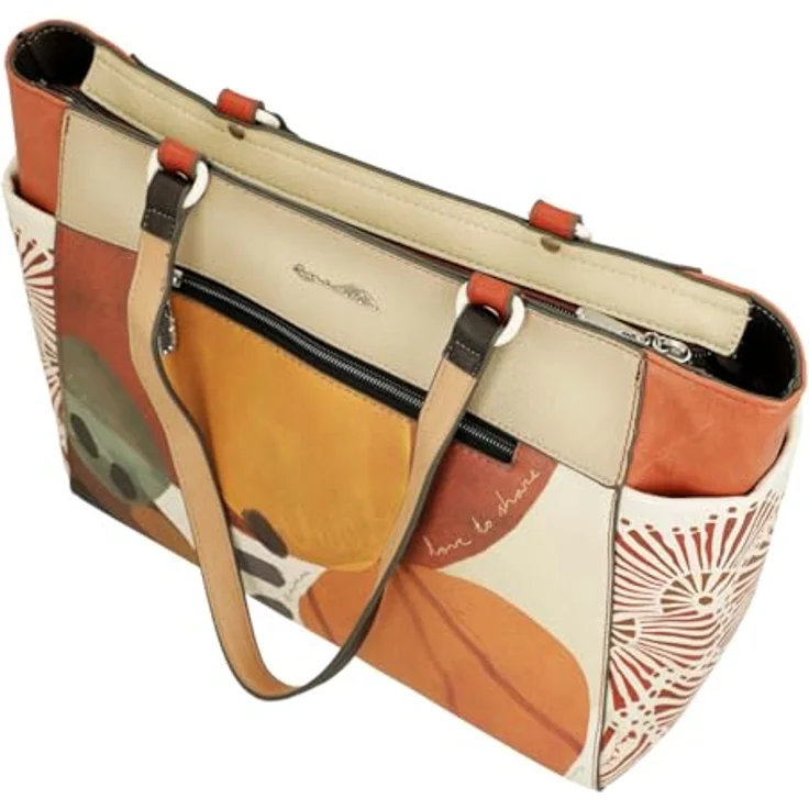 Anekke Shopper Alma, Polyurethan mit Reißverschlussfach und Bodennägeln, grau – Bild 4