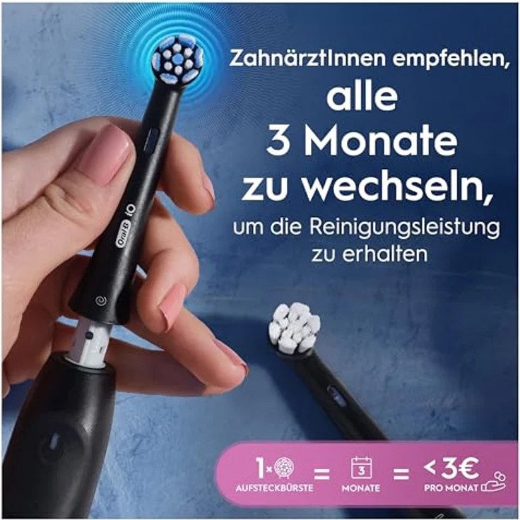 Oral-B Aufsteckbürsten Oral-B iO Sanfte Reinigung, fortschrittliche Plaque-Entfernung, für empfindliches Zahnfleisch, 2er Pack – Bild 4