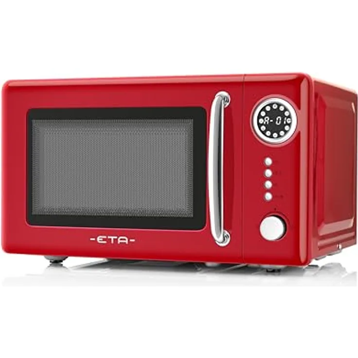 ETA Storio, Solo-Mikrowelle mit 20 l, 700 W, Tasten und Drehregler, Rot
