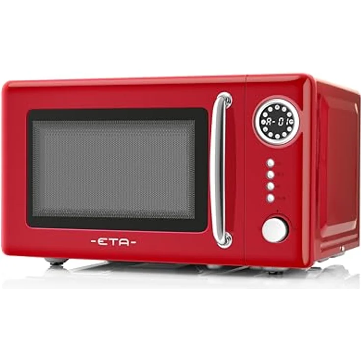 ETA Storio, Solo-Mikrowelle mit 20 l, 700 W, Tasten und Drehregler, Rot – Bild 1