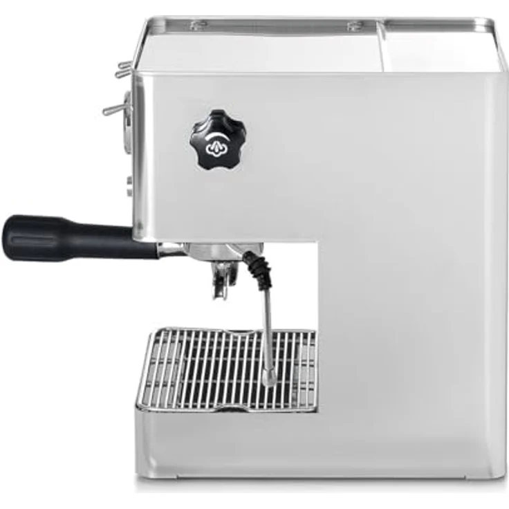 La Pavoni Siebträgermaschine New Casa Bar Steel, Espressomaschine mit mattschwarzem Edelstahlgehäuse und 15 bar Pumpendruck – Bild 4