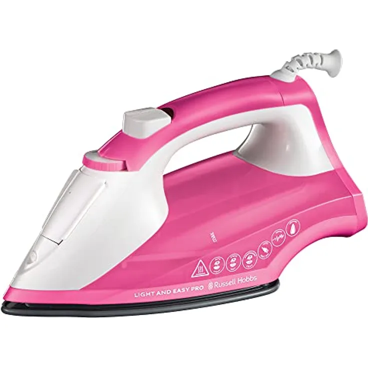 Russell Hobbs 26461-56 Bügeleisen Keramik Dampfbügeleisen 2600 W Pink, Weiß