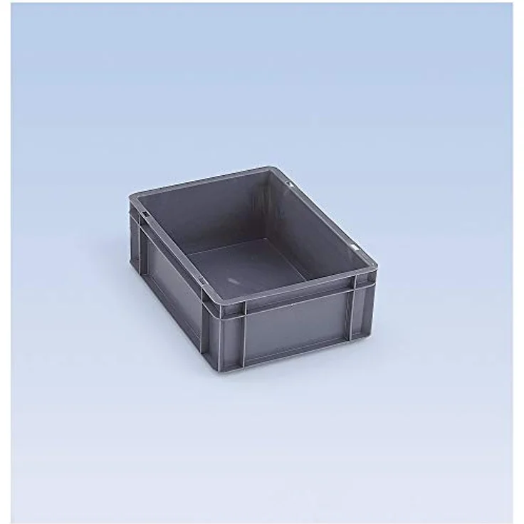 Certeo Euro-Format-Stapelbehälter, geschlossene Wände und Boden, 400 x 300 x 120 mm, grün, lebensmittelecht, VE 5 Stk, stapelbar, 10 l Inhalt, temperaturbeständig -20 °C bis +60 °C – Bild 2