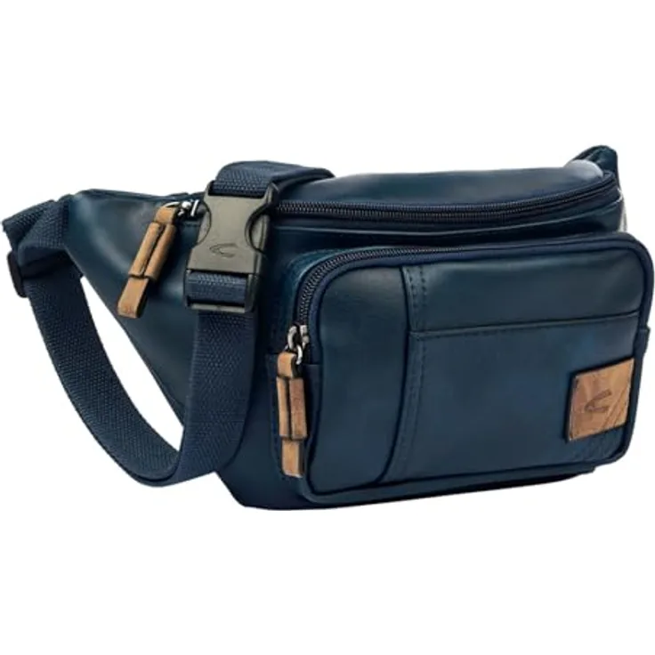 camel active Laos Gürteltasche, 29 cm, dunkelblau aus Polyurethan, praktische Umhängetasche