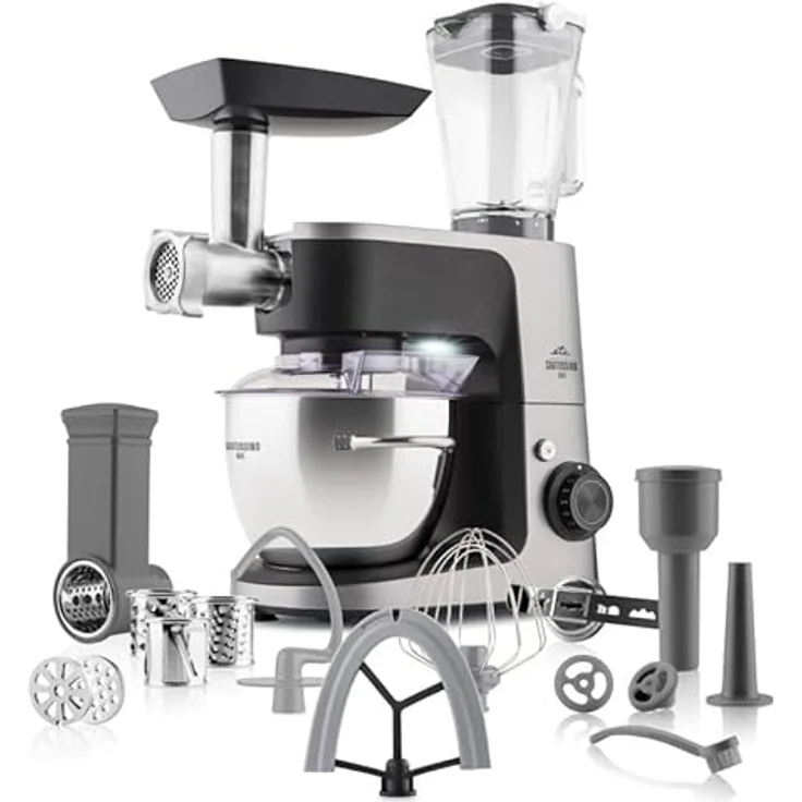 ETA Küchenmaschine Gratussino Maxo III 1200W 8 Geschwindigkeitsstufen Planetenrührsystem PULSE-Taste Edelstahlschüssel – Bild 1