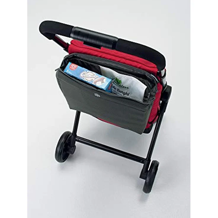 Foppapedretti Go Fast Einkaufstrolley, zusammenklappbar mit 46 lt Einkaufstasche, rot – Bild 4