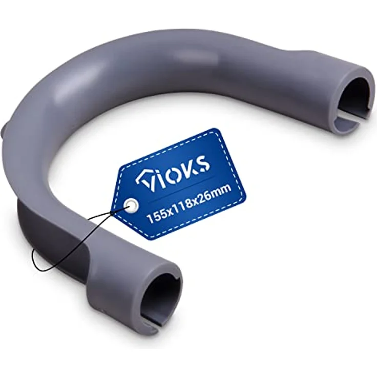 VIOKS Haltebogen Ablaufschlauch 180 Grad Bogen PVC - Halterung für Waschmaschine Ablaufschlauch & Schlauch Halterung für Geschirrspüler, Trockner – Bild 1