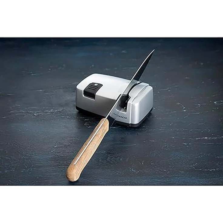 Gastronoma 18310012, Elektrischer Messerschärfer mit 20 Keramikstäben, Silber – Bild 8