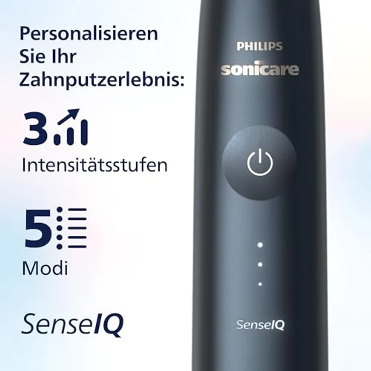 Philips Sonicare DiamondClean 9900 Prestige, elektrische Zahnbürste mit SenseIQ Technologie, App, 5 Putzmodi, 3 Intensitätsstufen, Ladeetui, dunkelblau, Modell HX9992/45 – Bild 3
