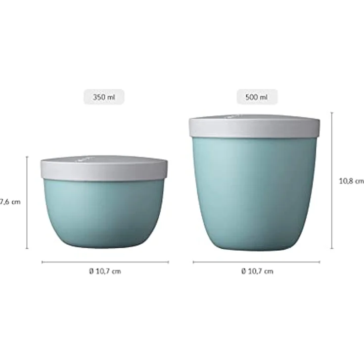 Mepal Lunchbox Snackpot Duo Pack Ellipse, 350 + 500 ml, Nordic Sage, Polypropylen (PP)
Praktischer Behälter zur Aufbewahrung & Transport von Lebensmitteln – Bild 4