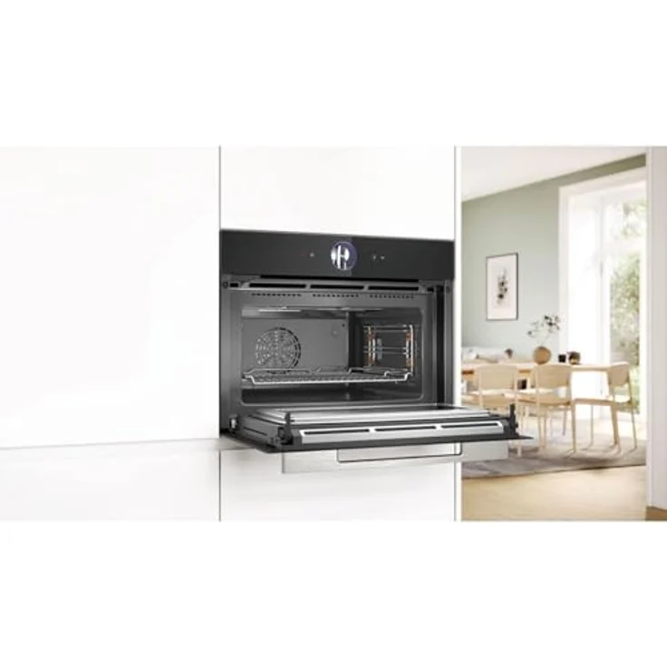BOSCH Einbau-Mikrowelle CMG7241B1, Grill, Heißluft, Ober-/Unterhitze, 45 l, Schwarz – Bild 4