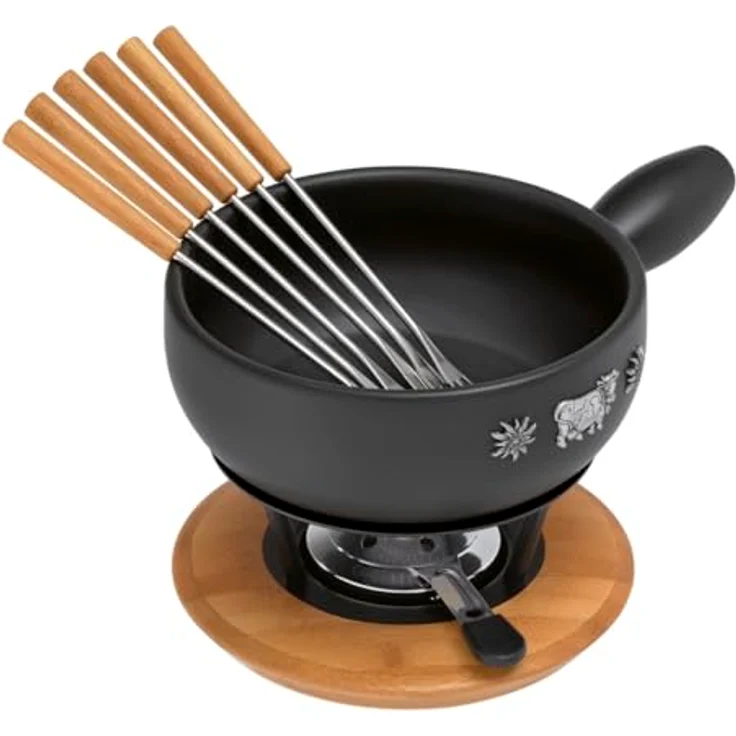 Kuhn Rikon Alpina, Fondue Set, Schwarz – Bild 1