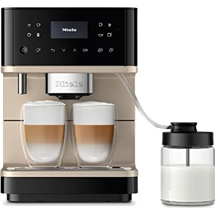 Miele CM 6360 Kaffeevollautomat, 15 bar, One-Touch, 2-Tassen-Funktion, WLAN, Milchschaum, Obsidianschwarz CleanSteel Metallic – Bild 2