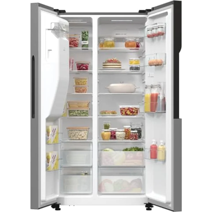 Gorenje NRR9185ESXL Side by Side Kühl-Gefrierkombination/NoFrost Plus/Inverter Kompressor/Wasser- und Eiswürfelspender/SensoTech / 178,6 cm/Kühlteil 376 l/Gefrierteil 190 l/Edelstahl [Energieklasse E] – Bild 4
