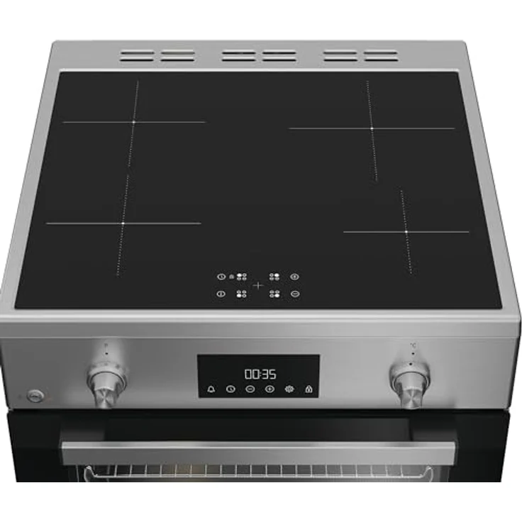 Hotpoint Ariston H6I8LMSAX, Freistehende Küche 60 x 60 cm mit Induktionsherd, Multifunktions-Umluftofen 72 l, Air Fry, Diamond Clean, Edelstahl – Bild 2