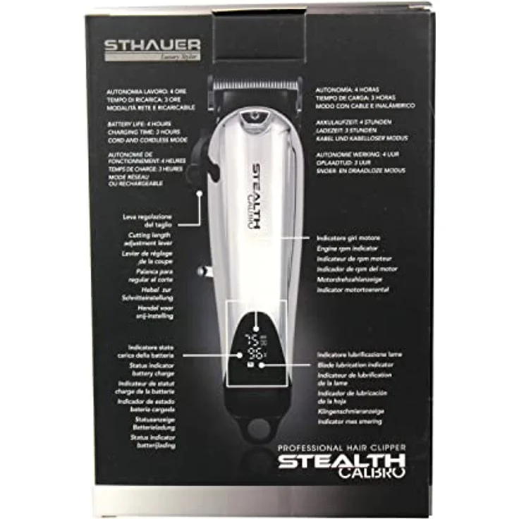 Xanitalia Professionelle Sthauer Haarschneidemaschine Calibro Stealth, Robuster Rasentrimmer – Bild 2