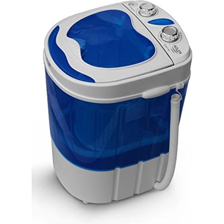 JUNG ADLER AD8051 Mini Waschmaschine mit Schleuder blau, Waschautomat bis 3 KG, Reisewaschmaschine, Miniwaschmaschine, Camping Mobile Waschmaschine, Toploader (1 Kammer) – Bild 2