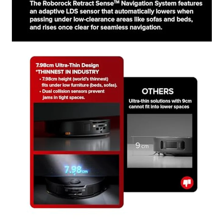 Roborock Saros 10 Intelligenter Roboter-Staubsauger und Mop, 22.000Pa Saugkraft, Hinderniserkennung, verwicklungsfreie Hauptbürste, Mop mit heißem Wasser - schwarz – Bild 5