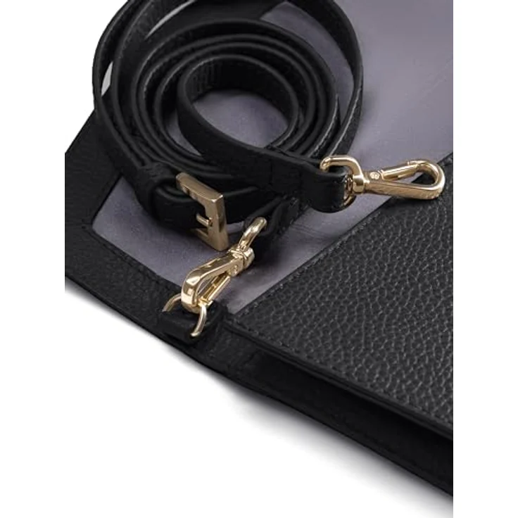 Lazarotti Bologna Leather Clutch, 23 cm Umhängetasche aus 100% Leder, schwarz – Bild 8