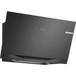 Bosch DWJ91LT60, Serie 8, Smarte Dunstabzugshaube, 90 cm, Klarglas schwarz bedruckt, Extrem Leise Wandesse, Made in Germany, Steuerung über Kochfeld, Einstellbare Farbtemperatur, PerfectAir-Sensor