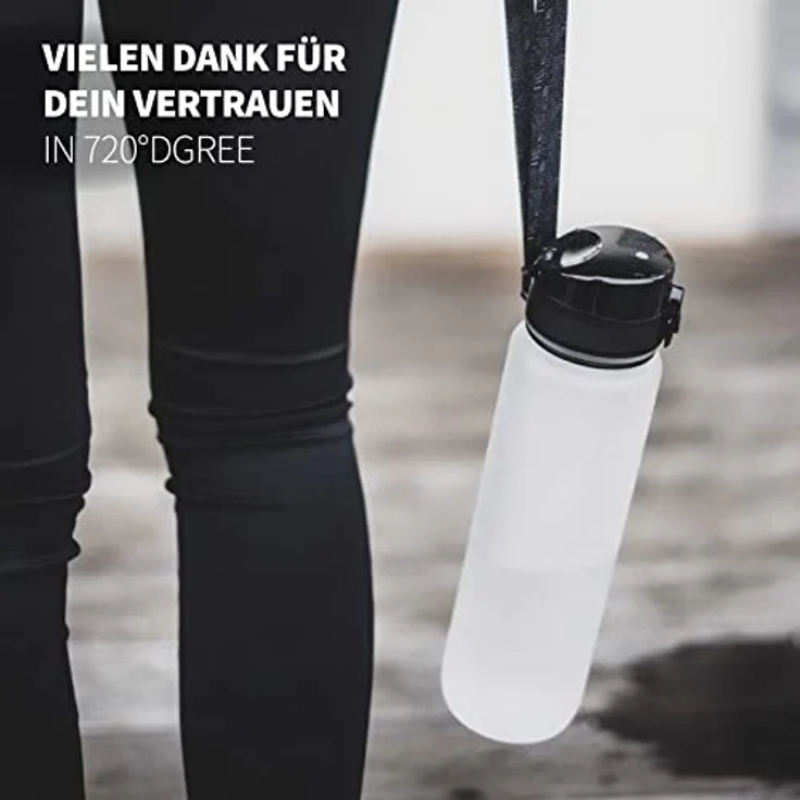 720 DGREE Trinkflasche Wasserflasche Fruchteinsatz 1Liter - BPA-Frei uberBottle light gray – Bild 4