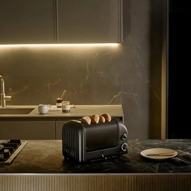 Dualit Classic 4er-Toaster Stealth, Toaster mit patentierten ProHeat Heizelementen, schwarzes Finish und Warmhaltefunktion – Bild 3