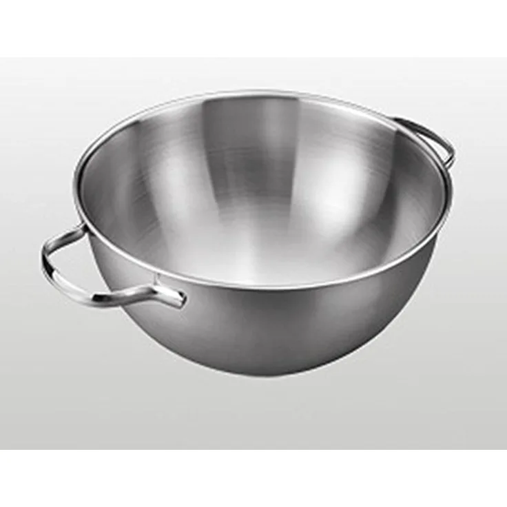 Kelomat Rührschüssel Ø24 cm aus Edelstahl, ideal zum Schlagen von Sahne und Kneten von Teigen