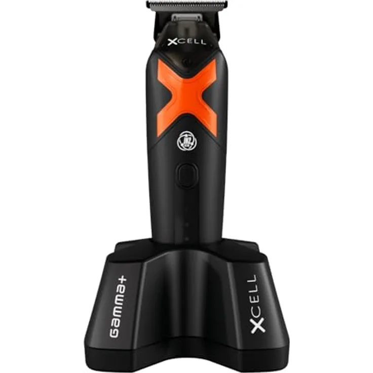 GAMMA+ Xcell Profi-Trimmer, Herren-Haarschneidemaschine mit Vector IN2-Motor, 180 Minuten kabellose Laufzeit, Aluminium-Rückseite, 4 Kämme, USB-Kabel Typ C
