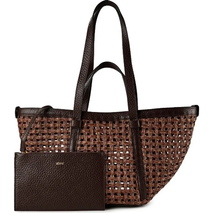 abro Cosmo Shopper Tasche, 44 cm, braun, 100% Polyamid, 23 cm tief