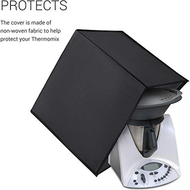 kwmobile Hülle kompatibel mit Thermomix TM31 - Küchenmaschine Staubschutz Abdeckhaube - Staubhaube in Dunkelgrau – Bild 2