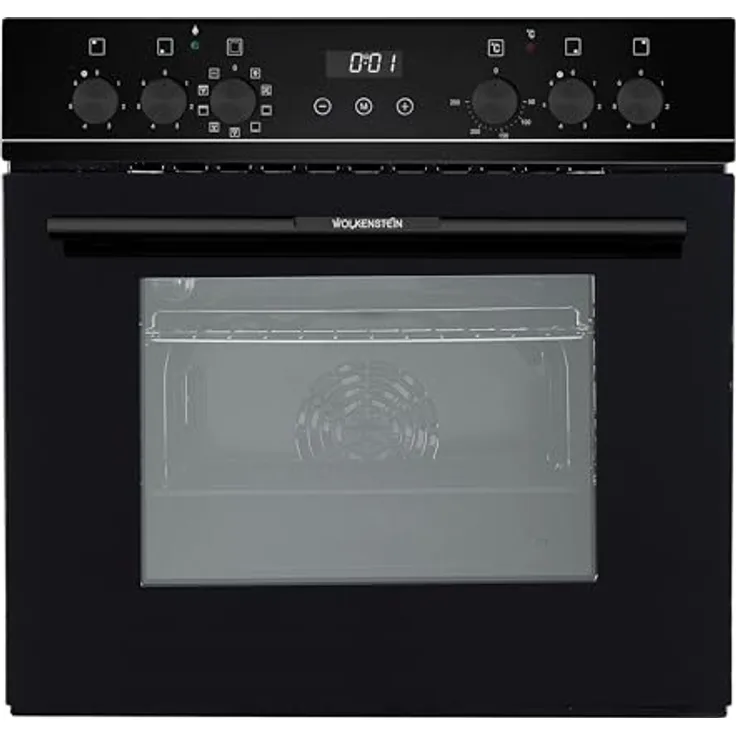 Wolkenstein Einbauherdset WMOC 90, XL-Garraum 66 Liter, 8 Backofenfunktionen, Energieeffizienzklasse A, 2-Kreis und Bräterzone, Glaskeramikfeld, 8400 W