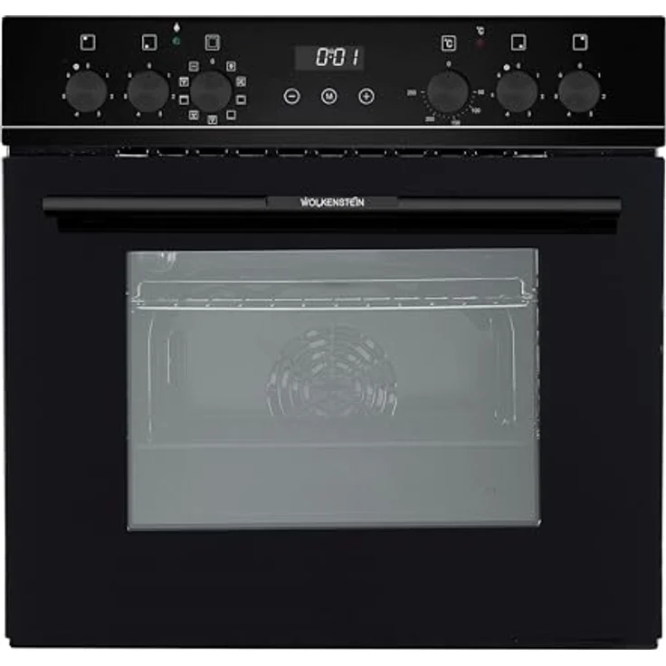 Wolkenstein Einbauherdset WMOC 90, XL-Garraum 66 Liter, 8 Backofenfunktionen, Energieeffizienzklasse A, 2-Kreis und Bräterzone, Glaskeramikfeld, 8400 W – Bild 1