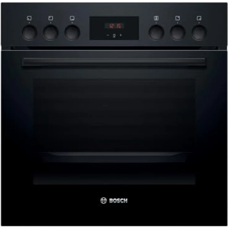 Bosch HNDBB210, Einbau-Geräte-Set mit 66 l Garraum, schwarz, 3D-Heißluft und Glaskeramikfeld – Bild 2