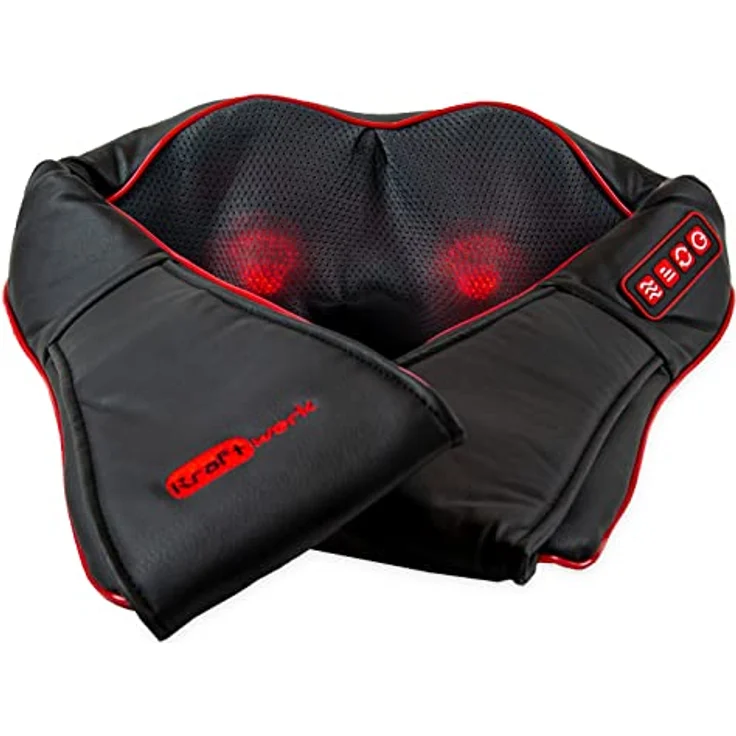 Kraftwerk® Kabellos Shiatsu Massagegerät | Nacken Rücken Schulter Massage & Infrarot Heizung | 3D rotierender Shiatsu Massagegürtel | Rückenmassagegerät & Nackenmassagegerät mit Wärme – Bild 1