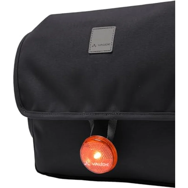 VAUDE Coreway Shoulderbag 6, Umhängetasche aus recycelten PET-Flaschen, schwarz, mit durchdachter Fächeraufteilung und Sicherheitskonzept – Bild 5