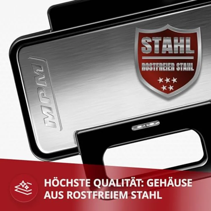 MPM MOP 43M 3-in-1 Küchengerät - Sandwichmaker + Kontaktgrill + Waffeleisen - 1000 W - mit Thermostat – Bild 4
