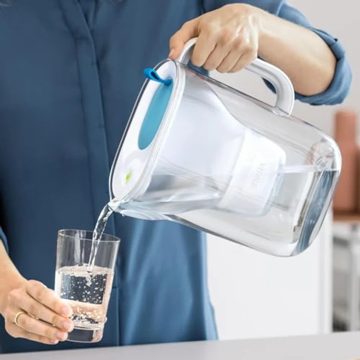 Brita Wasserfilter Style gletscherblau (2,4l) inkl. 1x MAXTRA PRO All-in-1 Kartusche, Wasserfilter, Blau – Bild 2