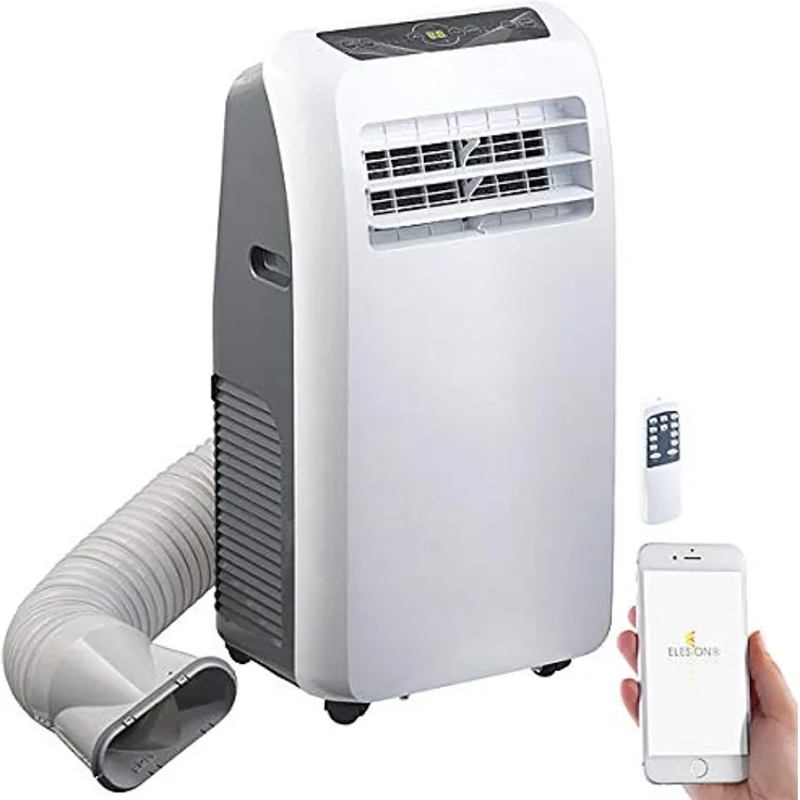 Sichler Haushaltsgeräte Mobile Klimaanlage WiFi: Klimaanlage, Heiz-Funktion, 12.000 BTU/h, 3.500 W, WLAN, App-Steuerung in Weiß