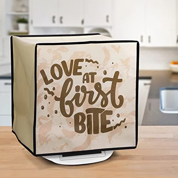 kwmobile Hülle kompatibel mit Thermomix TM5 / TM6 - Küchenmaschine Abdeckhaube - Dunkelbraun Hellbraun Beige - Schutz vor Staub, UV-Strahlen und Spritzern – Bild 2