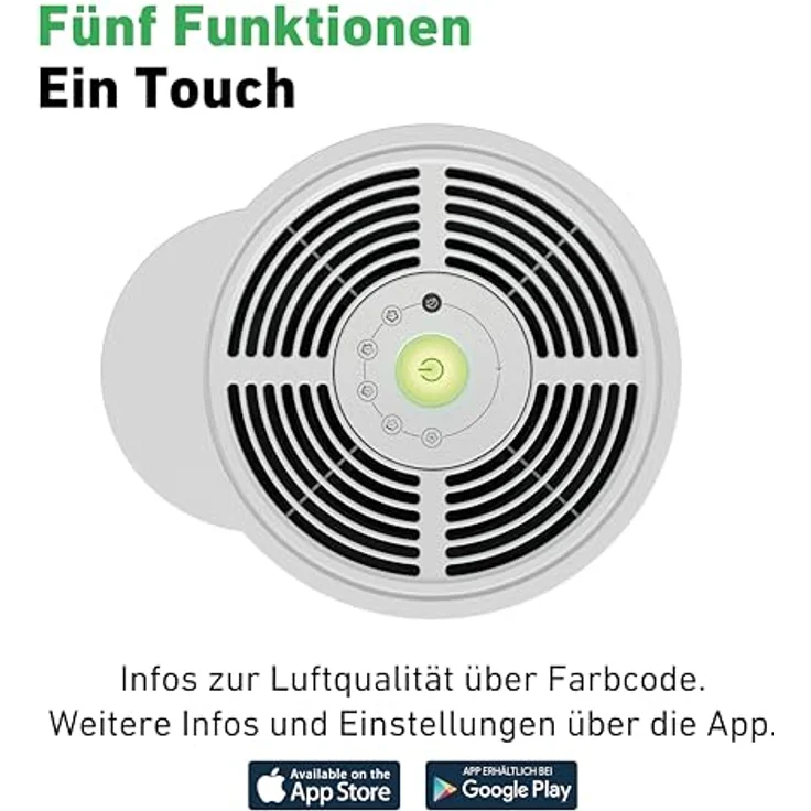 IDEAL Luftreiniger AP40 PRO bis 50m² | Made in Germany | HEPA Filter und Aktivkohlefilter, CADR 434 m³-h, 99,99% Filterleistung (Feinstaub, Allergene, Pollen, Bakterien, Zigarettenrauch) – Bild 3