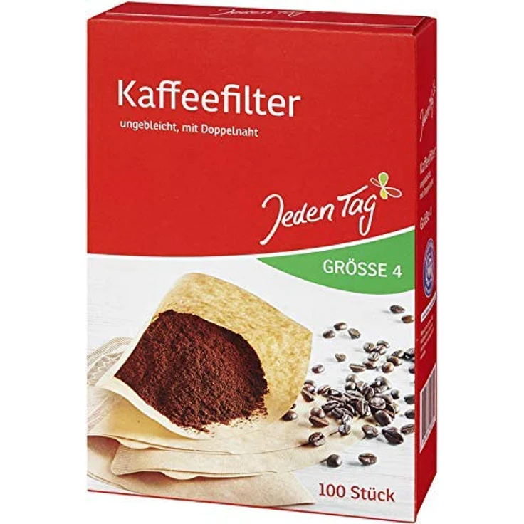 Jeden Tag Papierfilter, ungebleichtes Papier, Größe 4, Naturbraun – Bild 2