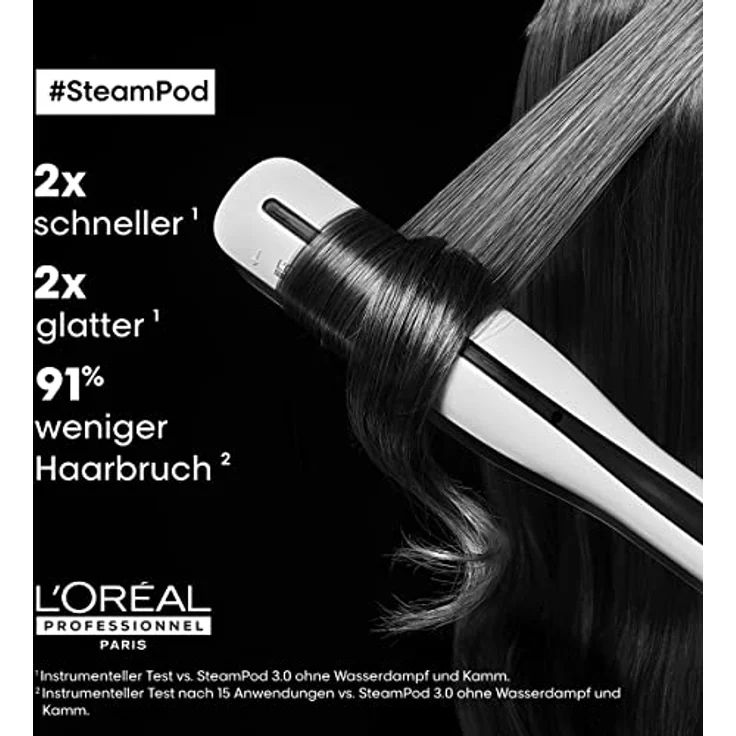 L'Oréal Professionnel SteamPod 3| Dampf-Glätteisen zum Glätten und Locken mit Shampoo & Maske zum Testen – Bild 2