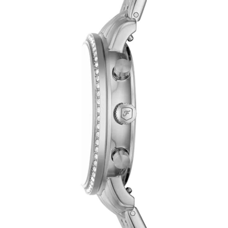 Fossil Damen Analog Quarz Uhr mit Edelstahl Armband ES5357, 36 mm Gehäuse, Chronograph-Anzeige, silber – Bild 3