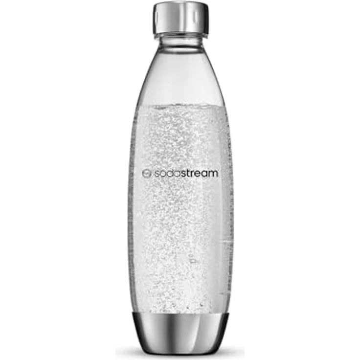 SodaStream Trinkflasche Kunststoff 1 L Fuse DWS Metal, spülmaschinengeeignet mit Edelstahl-Elementen, passend für SodaStream DUO und weitere Modelle – Bild 1