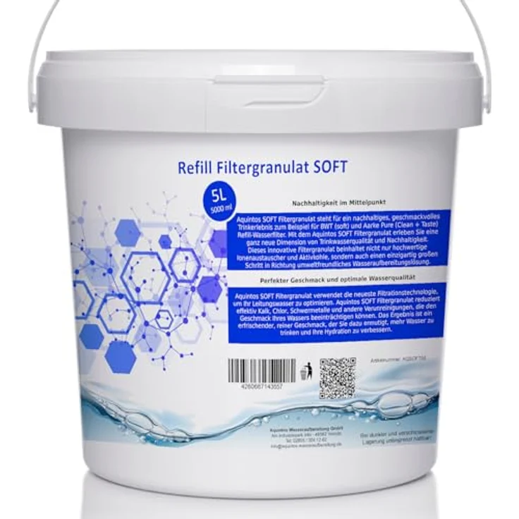 Refill Filtergranulat Ersatz für BWT soft und Aarke Pure Clean + Taste SOFT Filtergranulat von Aquintos (5L Eimer) – Bild 1