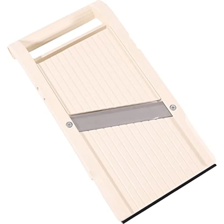 Benriner Mandoline Hobel, japanische Edelstahlklinge, BPA-frei, Beige Jumbo-Schneider, Beige Japanese Stainless Steel Blade beige – Bild 2